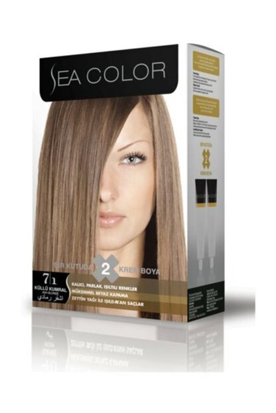 Sea Color 2'li Saç Boyası 7,1 Küllü Kumral