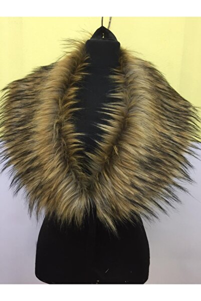 kurkyaka Kadın Camel Imitasyon SuniKürk Şal Yaka