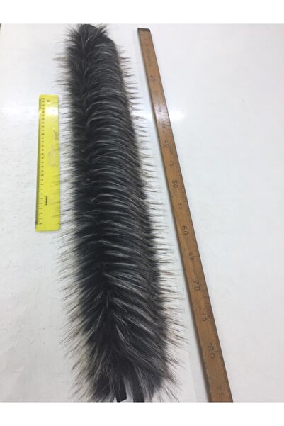 kurkyaka Kadın Gri Imitasyon Kürk Kapüşon Kenarı