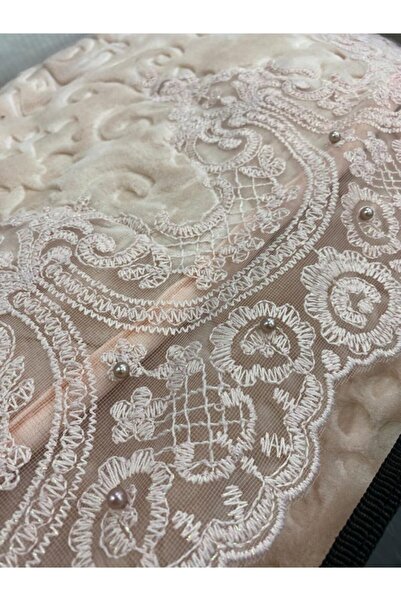 ES MİNA Estmina Fransız Güpürlü Pudra Battaniye Seti