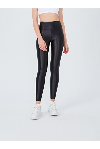 Giovane Donna Ženske crne tajice Visok struk Oblikuje figuru Prirodna koža