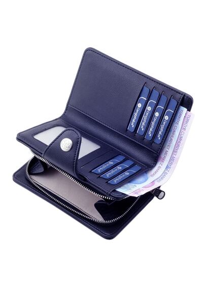 CENGİZ PAKEL Medium Size Navy Blue Wallet