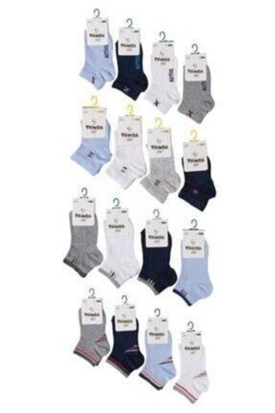 Panda Pack of 12 Boys Patterned Booties