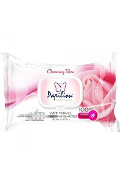 Papilion Islak Havlu Gül 100lü