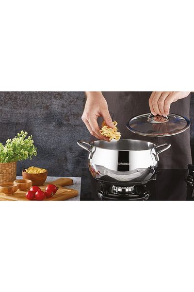 Kahramanlar Kah D-704 Elite 24x14 Deep Steel Pot 6 Liters