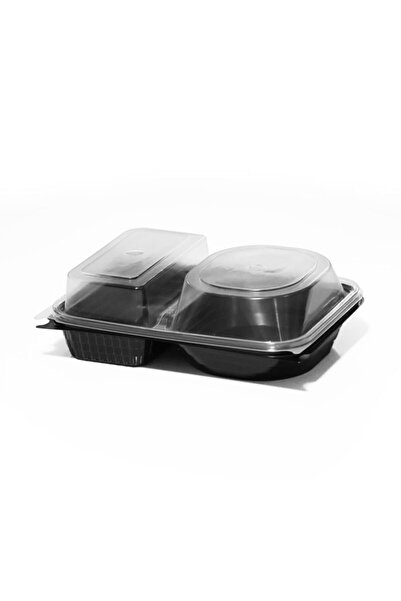 Özge Plastik Iki Bölmeli Hamburger Kabı Kapak 50 'li