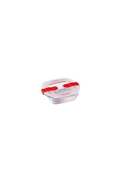 Pyrex حاوية تخزين عمودية للميكروويف سعة 0.35 لتر