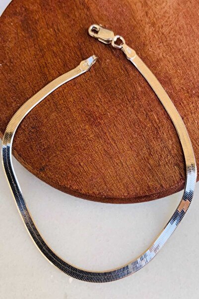 Artuklu Telkari Italyan Ezme Rodyum Kaplama Gümüş Zincir Bileklik