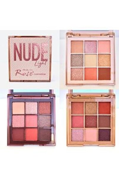 Roesıa Rose Cosmetics Rose Nude 9'lu Far Paleti 3 Farklı Far Seti