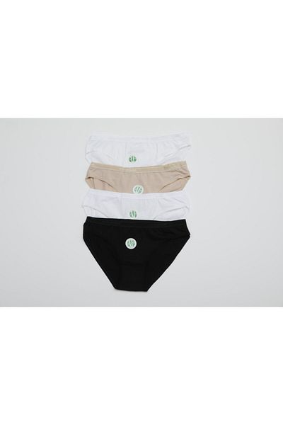 Elegant Γυναικεία εσώρουχα μπικίνι White Bamboo 4 Pack Yh-2850