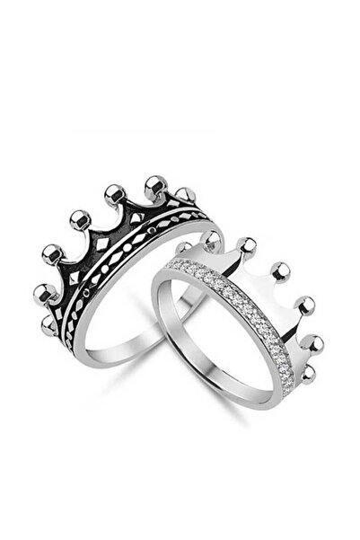 Gümüşcüm Kral Kraliçe Modeli Gümüş Alyans