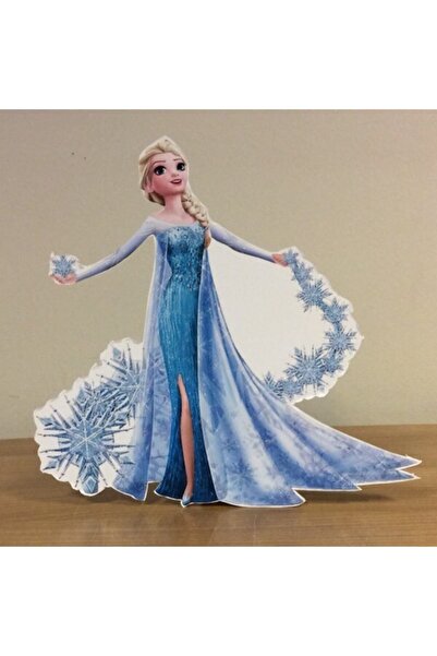 Nice Yaşlara Karlar Ülkesi Konsept Frozen Elsa Parti Maketi   Ayaklı Pano 50cm
