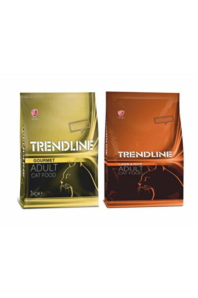 Trendline 2'li Paket Gurme 1 kg + Kuzu Etli Pirinçli 1 kg Yetişkin Kedi Maması
