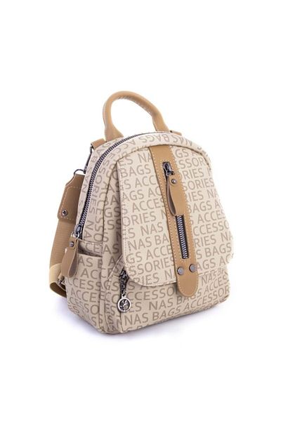 NAS BAG'S Γυναικεία μανίκια και σακίδιο πλάτης Mink Monogram