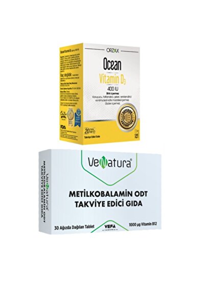 VeNatura B12 Vitamini Metilkobalamin Odt 30 Ağızda Dağılan Tablet + D3 Vitami...