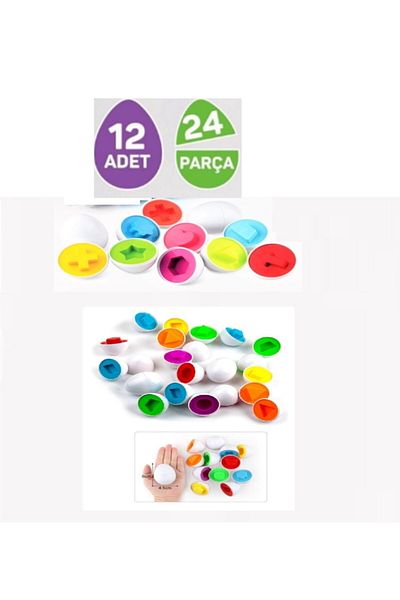 AteşTech 12 Pieces Geometric Egg Matching