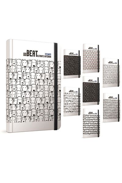 Gıpta Beat Hard Cover Notebook 13x21cm 120 Sheets Striped (Pack of 2)