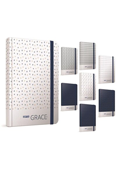 Gıpta Grace Ip Dikişli Sert Kapak Lastikli Not Defteri 19x26cm 120 Yaprak Çiz...