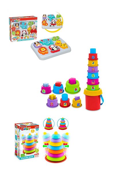 DEDE Cute Animals Bultak Cheerful Bultak Tower and Swinging Rings Set