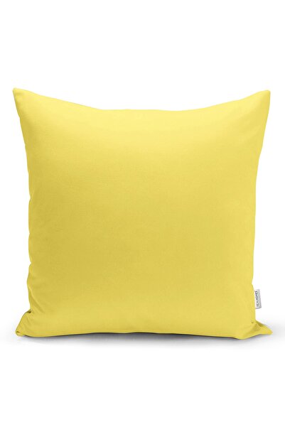 Realhomes Sarı Renkli Dijital Baskılı Yastık Kırlent Kılıfı