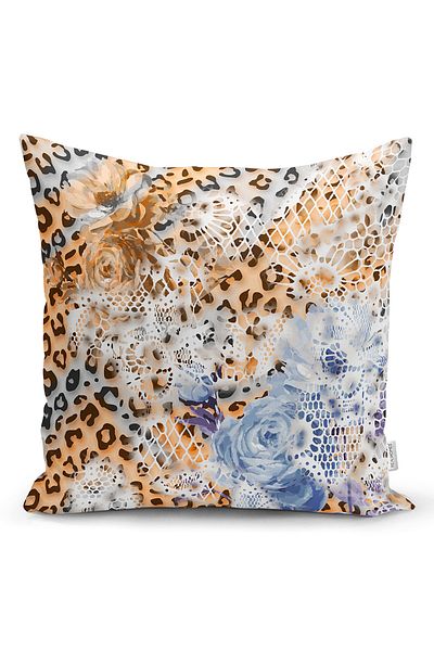 Realhomes Husă de pernă cu imprimare digitală cu motiv leopard