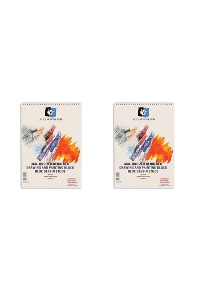 Alex Schoeller Picture Notebook 25x35 Spiral 165 gr 15 Sheets 2 Pieces