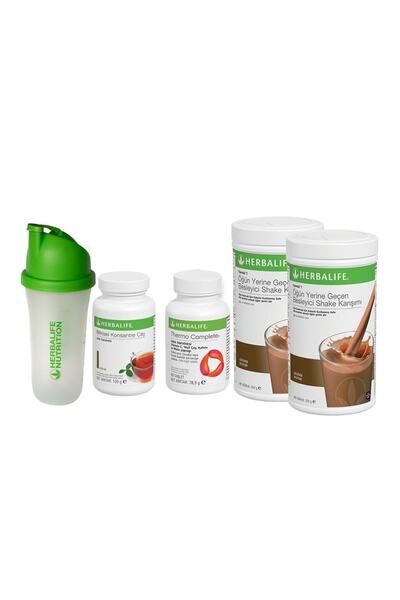 Herbalife Yağ Yakan Set 2 Shaker Hediyeli 2 Ad Vanilyalı Shake 100gr Çay Ther...