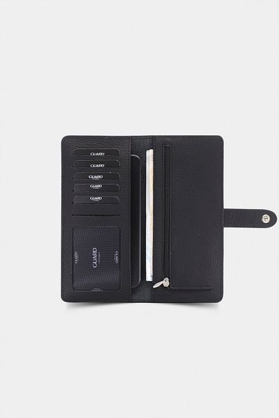 GUARD Leather Unisex Portfolio Wallet with Card Holder and Phone Port