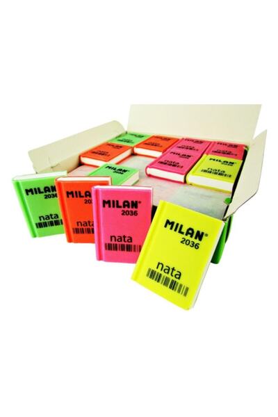 Milan Nata Kitap Şekilli Silgi - 4 Renk