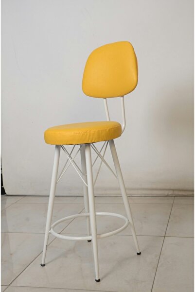 J&S QUALİTY Mutfak Bahçe Cafe Bar Salon Yemek Masası Konforlu Metal Konik Aya...