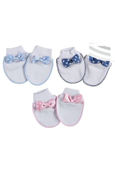 Dodo Baby Baby Gloves with Ribbon Dark Blue
