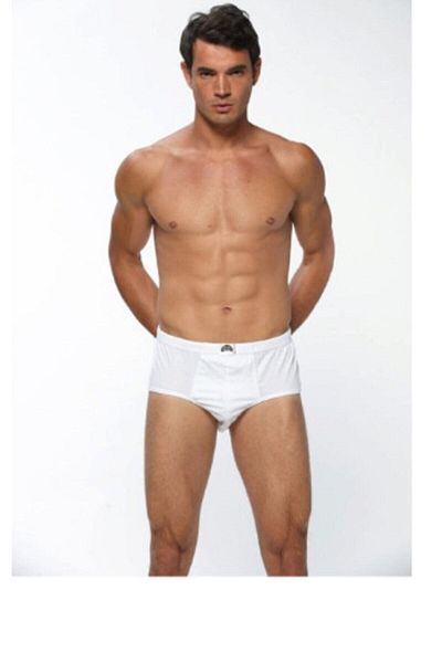GÜMÜŞ Pack of 12 Men's Kom Slip Panties White 3006