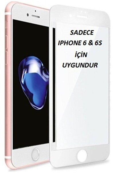 JACQUELYN Iphone 6s Beyaz Tam Kaplayan Ön Ekran Koruyucu-tempered Glass