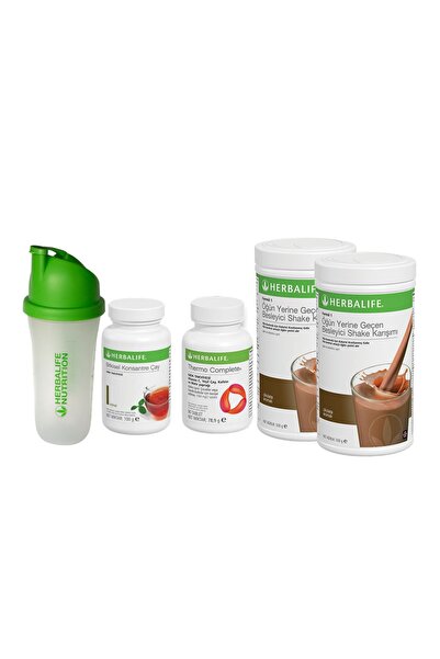 Herbalife Yağ Yakan Set 4 Shaker Hediyeli (2 Ad Çikolatalı Shake+ 100gr Klasi...
