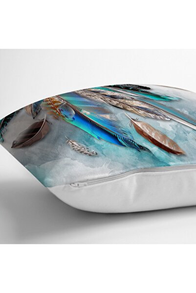 Realhomes Moderní povlak na polštář a polštář s designem peří