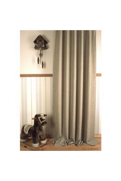 PurpleShopping Beige Honeycomb Velvet Textured Background Curtain Flat Stitched Extra-for Gather