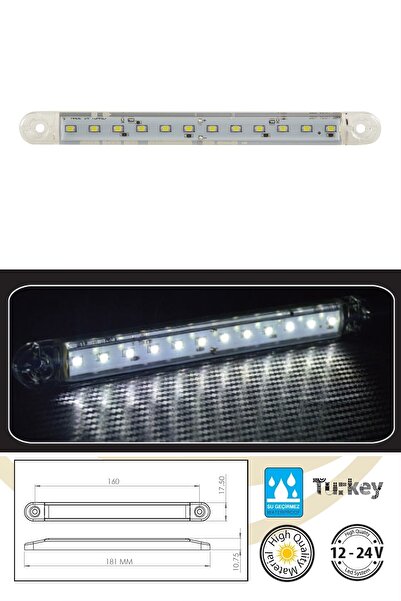 Sedef 12 Ledli Dekoratif Led Lamba Su Geçirmez 12-24 Volt 2 Adet.beyaz