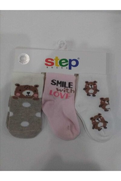 Step Baby Girl Colorful Printed Socks 3 Pieces