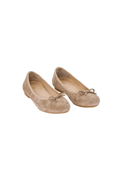 Moosefield Balerini ortopedici de damă din piele naturală bej-gri