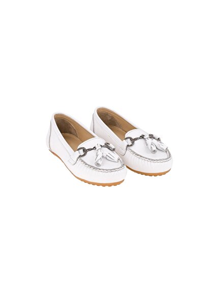 Moosefield Дамски бели ортопедични балетни пантофки от естествена кожа, ръчно...