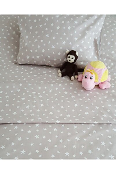 mer-tim ezberbozan ev tekstili 70x130 Elastic Ranforce Baby Sheet Set-grey St...