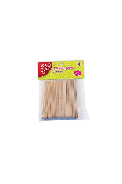 Bubu Fun Sticks Natural 11,5x1 Cm 40 Pieces (ice cream stick)