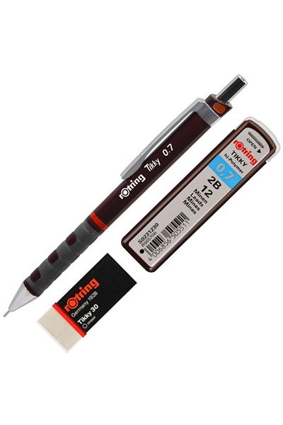 Rotring Tıkky Rd 4C Line Claret Red 0.7 mm Nib Versatil Pen Set