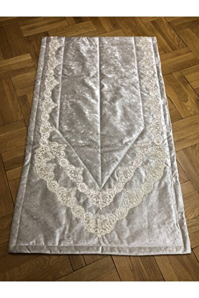 MELOŞ HOME Kadife Fransız Dantelli Seccade