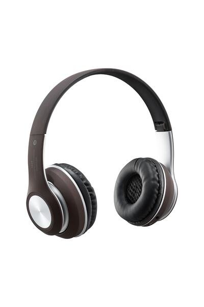 MF PRODUCT 0126 Kulak Üstü Kablosuz Bluetooth Kulaklık Kahverengi