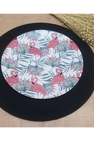 Keramika 26 cm 6 Pieces Flamingo Serving Plate