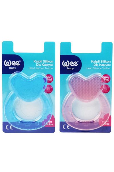 Wee Baby Pink Heart Silicone Teether 912