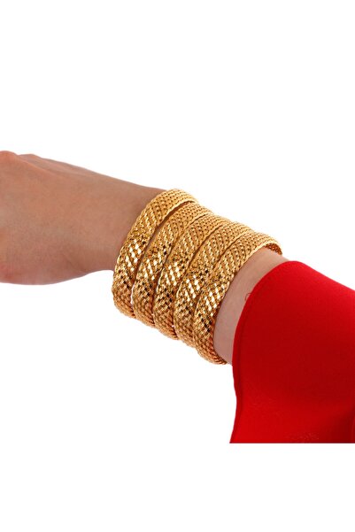 Yıldız Gold İmitasyon 22 Ayar Altın Kaplama 1.5 Cm Sepet Model Bilezik