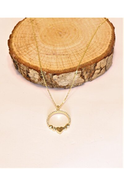 Güler Kuyumculuk Kadın Sarı Kalpli Kolye