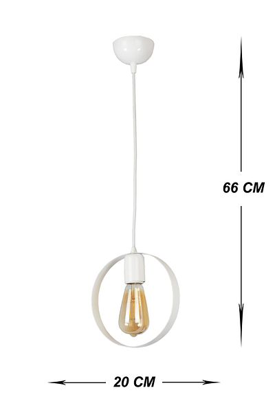 VENON Lighting Ring Single White Chandelier